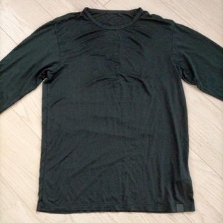 ユニクロ(UNIQLO)のユニクロ UNIQUE ヒートテック 長袖Tシャツ アンダーウェア 黒 サイズM(その他)