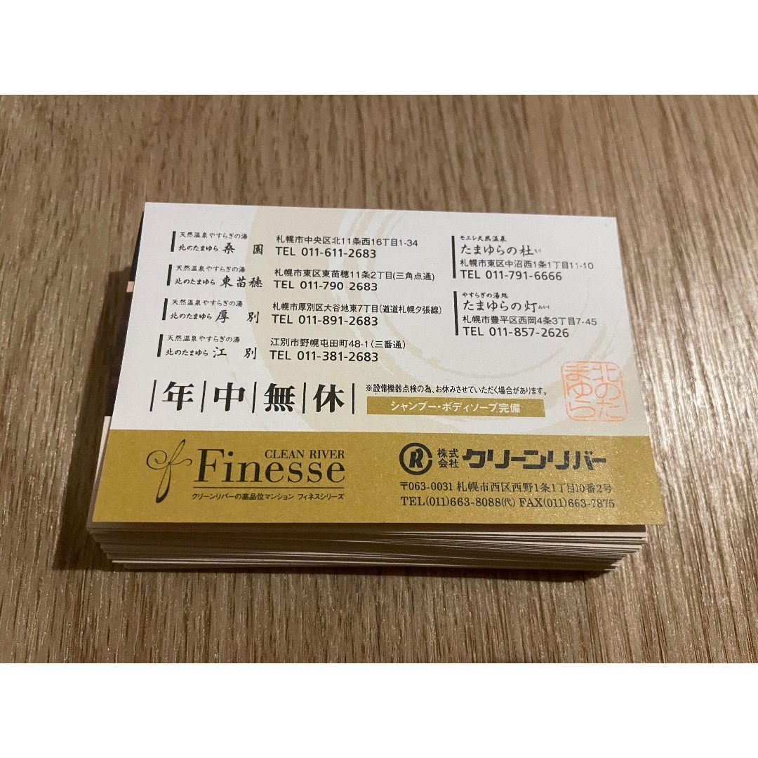 北のたまゆら入浴券 11枚セット 有効期限2025年4月 北のたまゆら ご入浴券 11枚セット 有効期限2025年4月正規 品