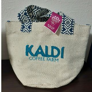 カルディ(KALDI)の新品・タグ付き☆KALDI スパイスバッグ(ブルー)(トートバッグ)