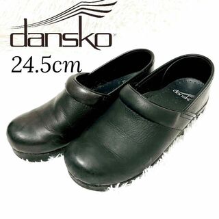 ダンスコ(dansko)のdansko ダンスコ　スリッポン　スニーカー　レザー　ブラック　24.5(スリッポン/モカシン)