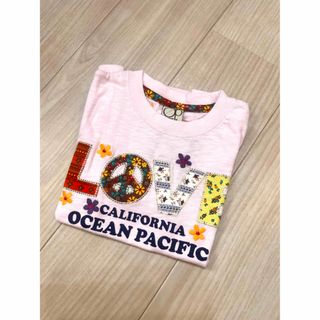 オーシャンパシフィック(OCEAN PACIFIC)の新品☆オーシャンパシフィック LOVE Tシャツ 120㎝☆ ピンク(Tシャツ/カットソー)