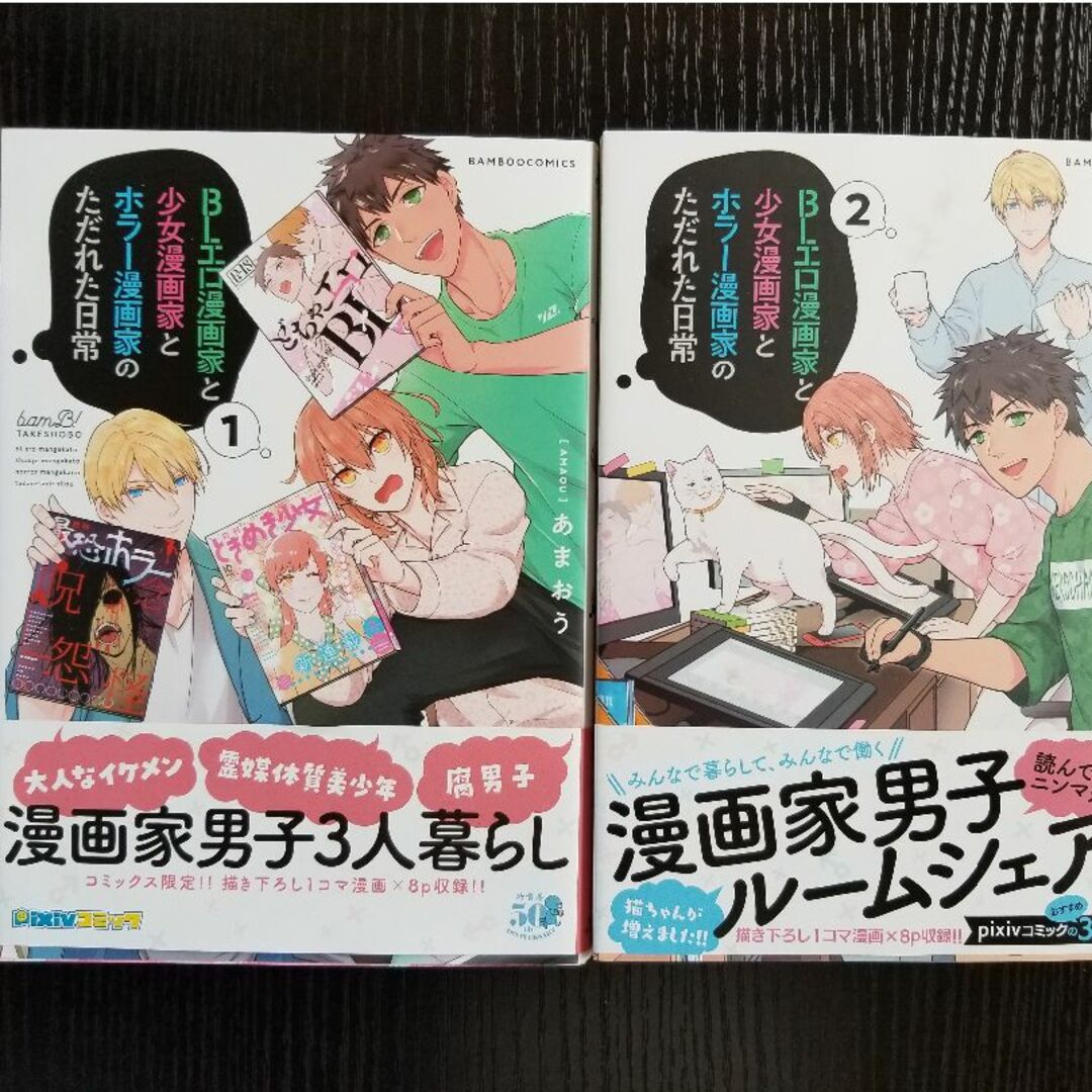 【全2巻】BLエロ漫画家と少女漫画家とホラー漫画家のただれた日常 ※バラ売り不可 エンタメ/ホビーの漫画(全巻セット)の商品写真