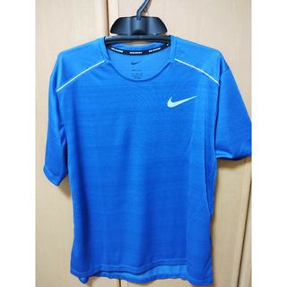 ナイキ(NIKE)のナイキ Dri-FIT マイラー メンズ ランニングトップ　XLサイズ　ブルー(Tシャツ/カットソー(半袖/袖なし))