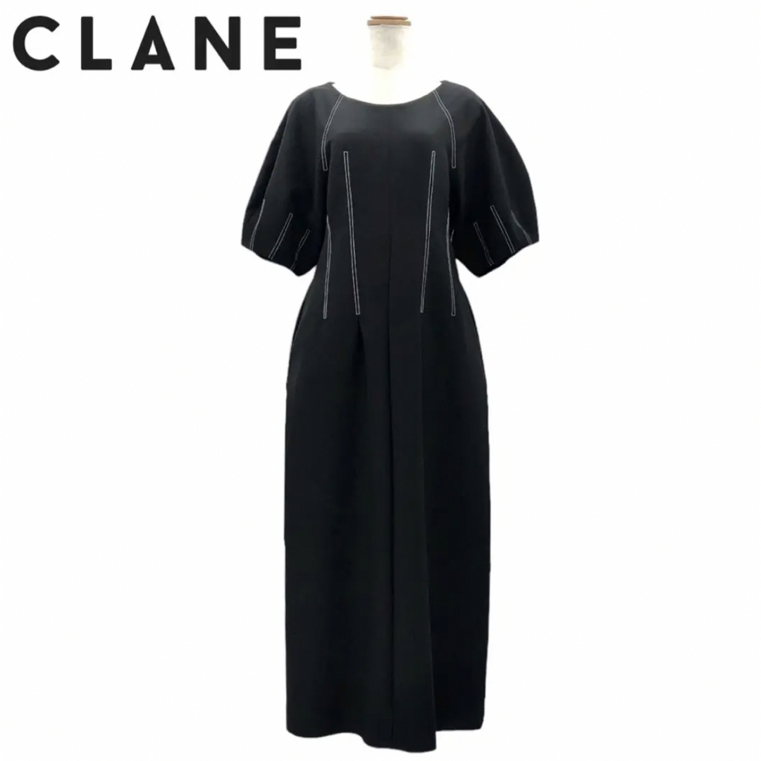 CLANE(クラネ)のクラネ CLANE バルーンスリーブロングワンピース レディース ブラック レディースのワンピース(ロングワンピース/マキシワンピース)の商品写真