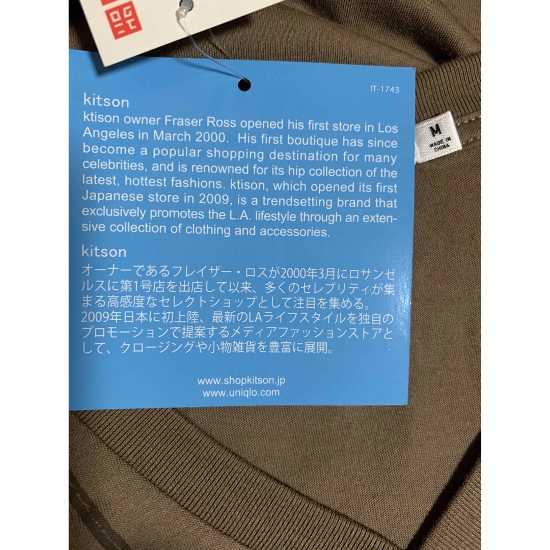 UNIQLO(ユニクロ)の⭐︎ユニクロWOMEN  kitsonキットソンVネックTシャツ　半袖カットソー レディースのトップス(Tシャツ(半袖/袖なし))の商品写真