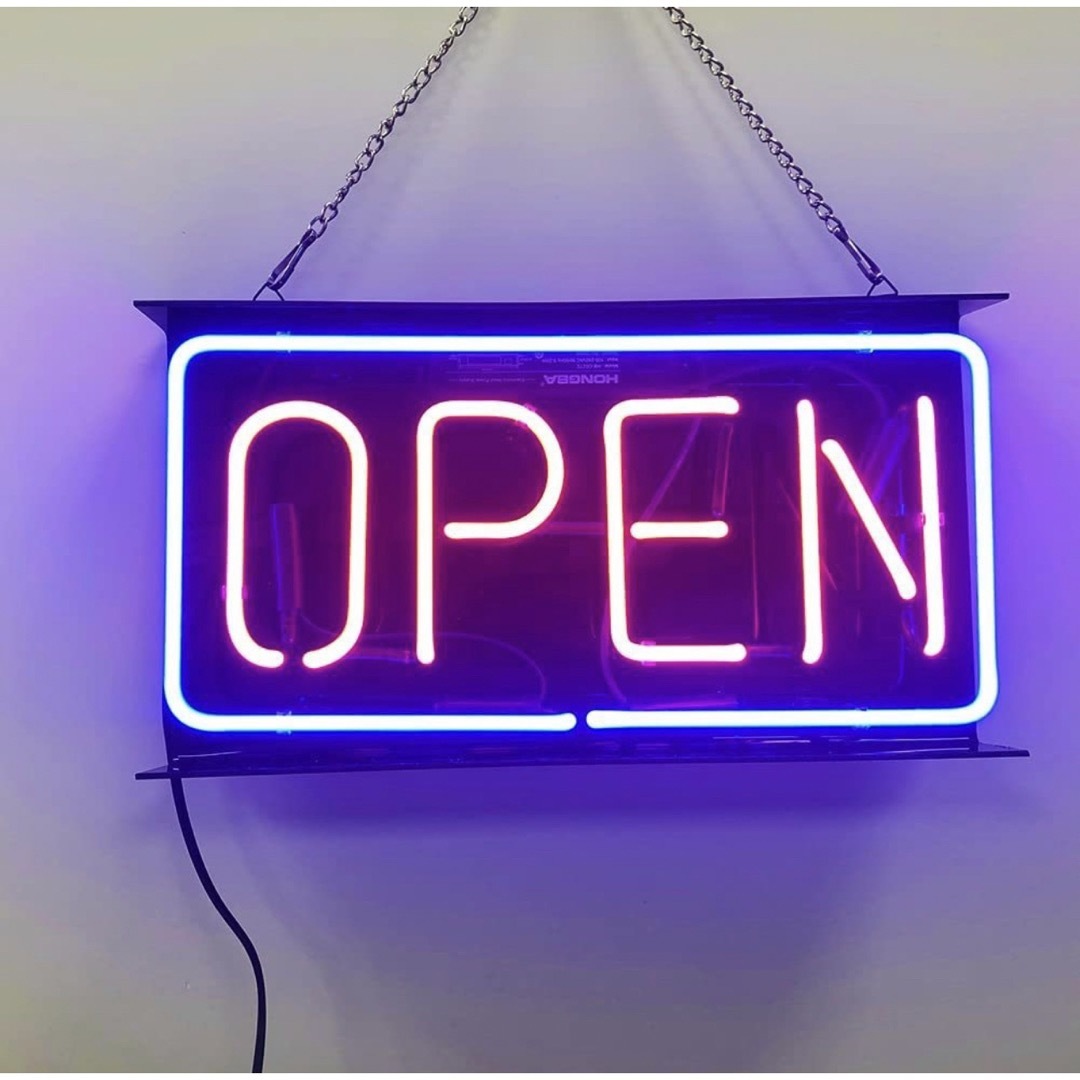 ネオンサイン OPEN BOX型 オーダーメイド ネオン管 店舗向け