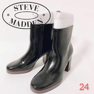 Steve Madden - STEVE MADDEN TROOPA BLACK LEAT ミドルブーツ の通販 ...