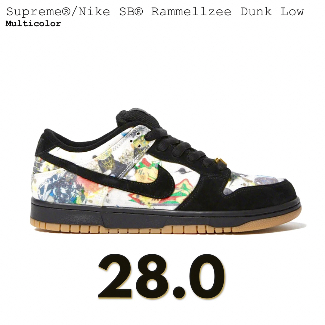 JP280cmカラー送込28!! Supreme×NIKE ラメルジーDUNK LOW