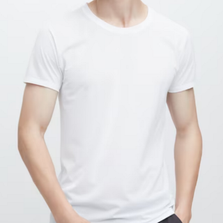 ユニクロ(UNIQLO)のエアリズムデオドラントメッシュクルーネックTシャツ（半袖）MENXS WHITE(その他)