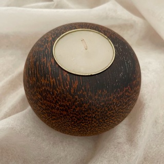 木製　キャンドルホルダー　アジアン雑貨(キャンドル)