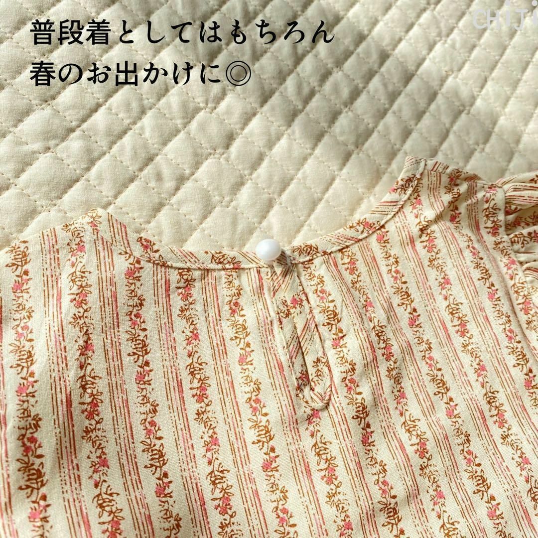 匿名配送 子供服 韓国 100 トップス 秋服 花刺繍 フラワー 長袖 ブラウス キッズ/ベビー/マタニティのキッズ服女の子用(90cm~)(ブラウス)の商品写真