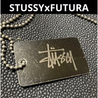 ステューシー(STUSSY)の希少!! STUSSY×FUTURA コラボ 両面 ドッグタグ ネックレス(ネックレス)