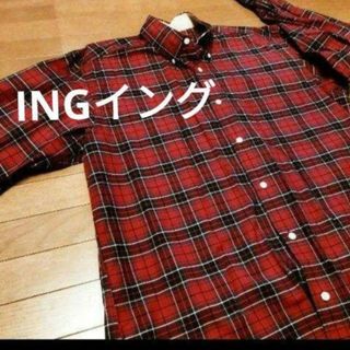 イング(ing)のing/イング　長袖ボタンダウンシャツ　メンズL(シャツ)