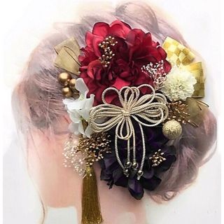 愛らしい髪飾り 結婚式 卒業式 成人式 和装 ウエディング 浴衣 前撮り(ヘアピン)