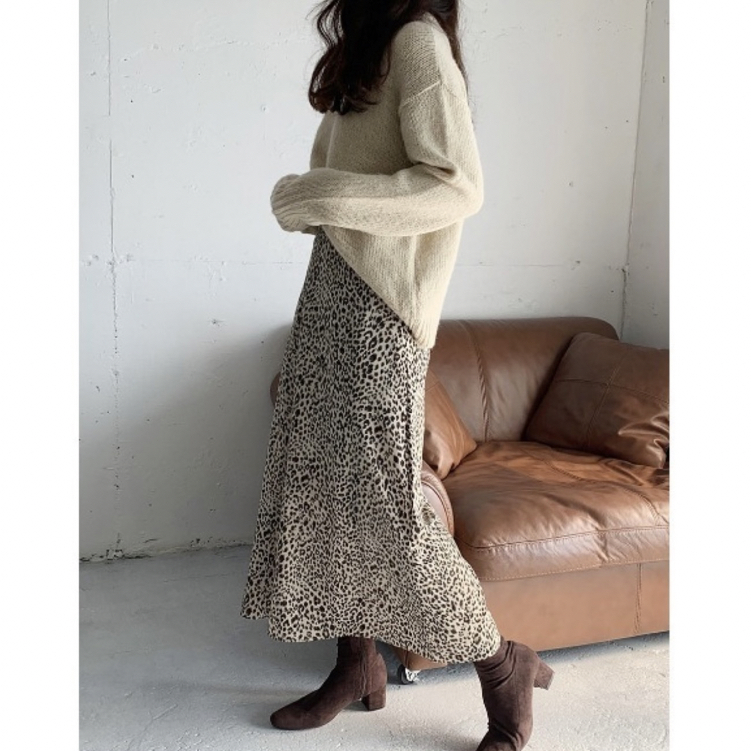 i-SOOK(アイスー)のレオパード柄ロングフレアスカート　アイスー レディースのスカート(ロングスカート)の商品写真