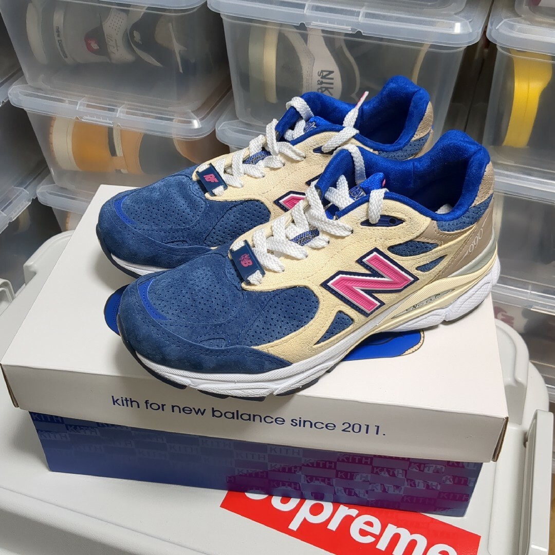 【美品】KITH × NB  990 v3 デイトナ 27.5cm