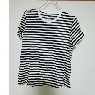 ムジルシリョウヒン(MUJI (無印良品))の無印　授乳　Tシャツ　ボーダー(Tシャツ(半袖/袖なし))