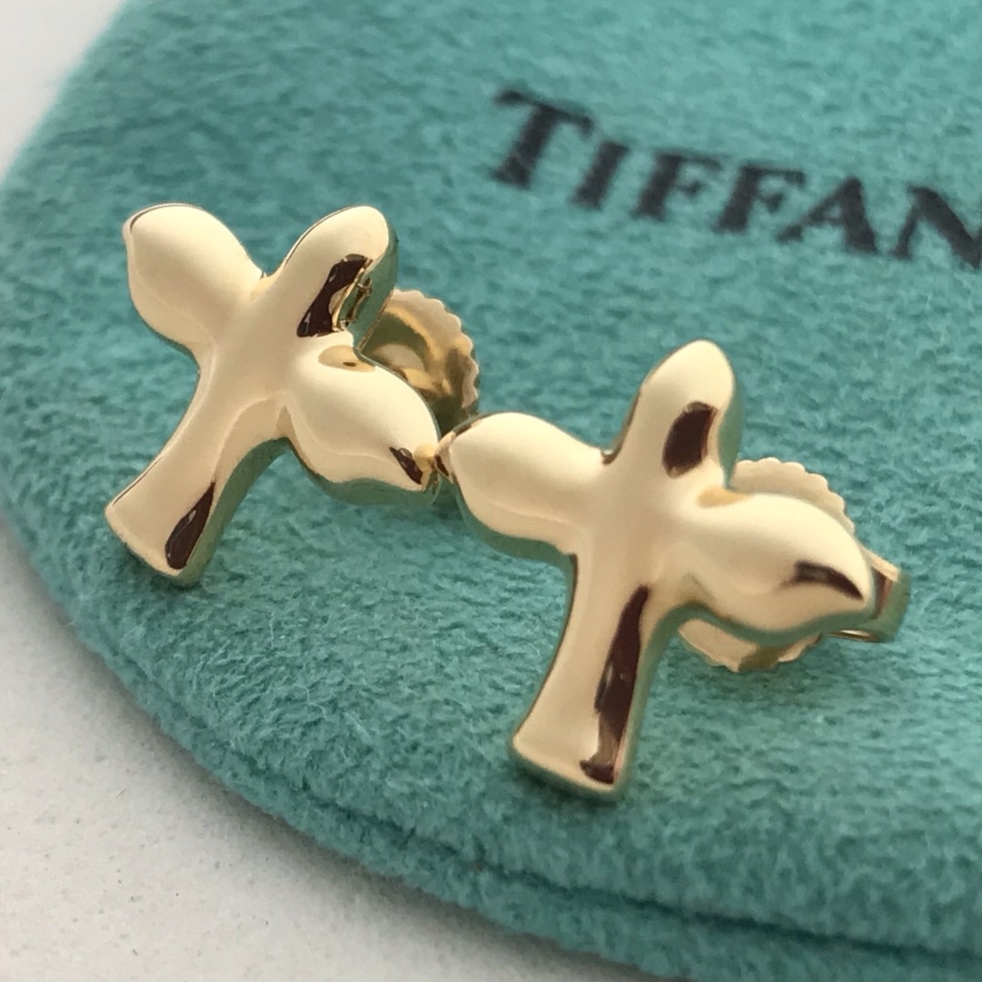 Tiffany & Co.(ティファニー)のTiffany K18YG バードクロス ピアス美品希少 レディースのアクセサリー(ピアス)の商品写真