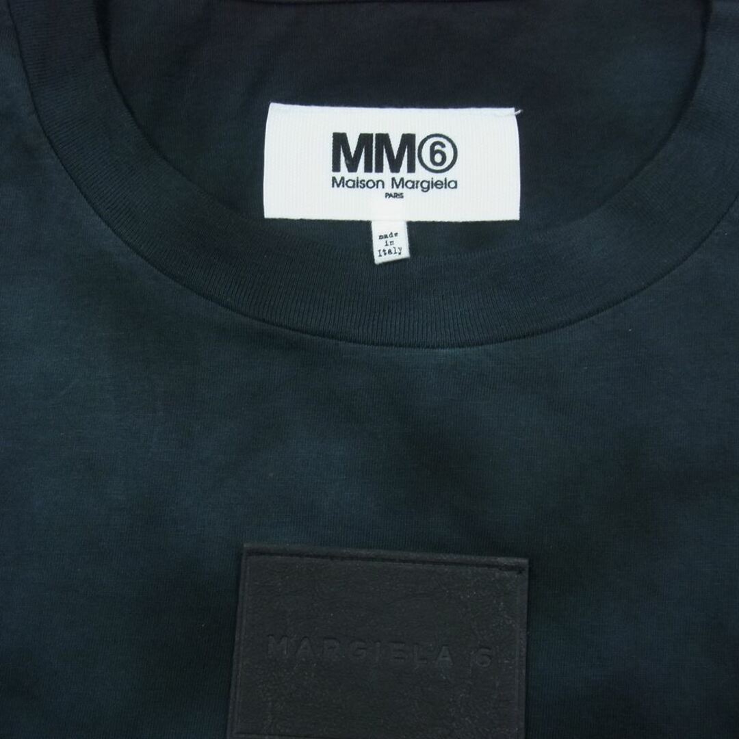 MAISON MARGIELA メゾンマルジェラ MM6 22SS S62GD0112 ロゴパッチ付き タイダイ クロップド 半袖Tシャツ ネイビー系  M【中古】