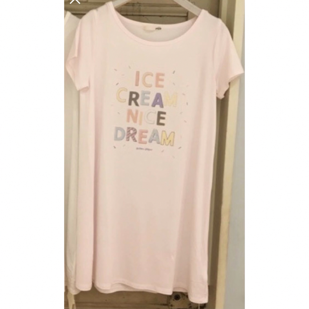 ジェラートピケ ICECREAMロゴドレス