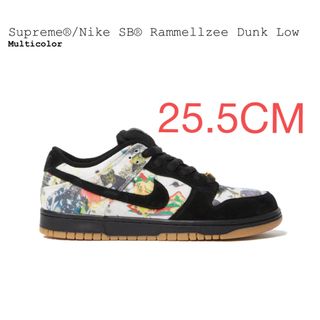 ナイキエスビーダンクsupreme × nike sb rammellzee dunk 25.5