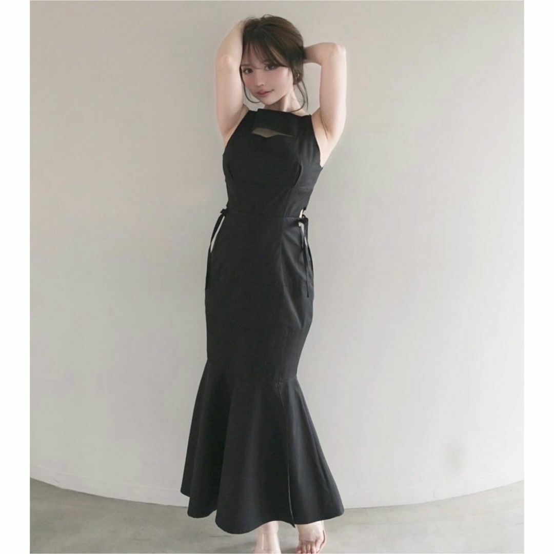 andmary Olivia ribbon dress black