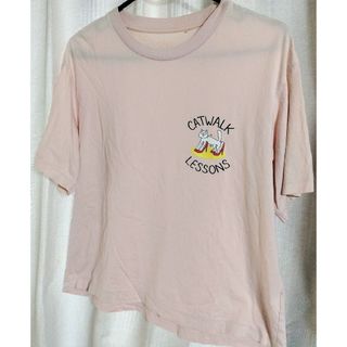 ユニクロ UNIQLO Tシャツ UT デザイン ピンク ねこ(キャラクターグッズ)