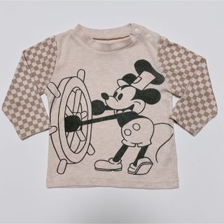 ディズニー(Disney)のディズニー ミッキーマウス 蒸気船ウィリー ロングTシャツ 80(Ｔシャツ)