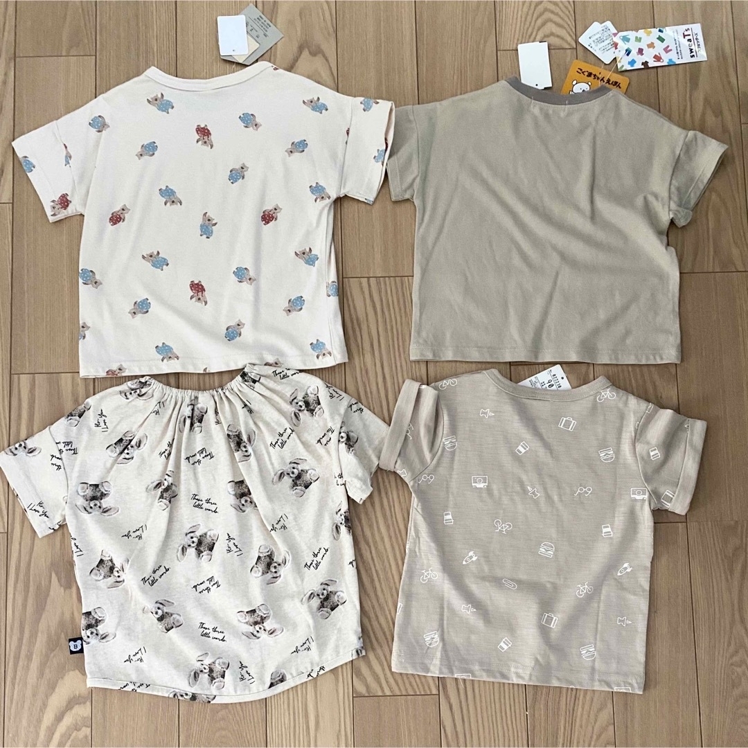 しまむら(シマムラ)の【新品】ベビー服　90cm 半袖Tシャツ　4点セット　D キッズ/ベビー/マタニティのキッズ服男の子用(90cm~)(Tシャツ/カットソー)の商品写真