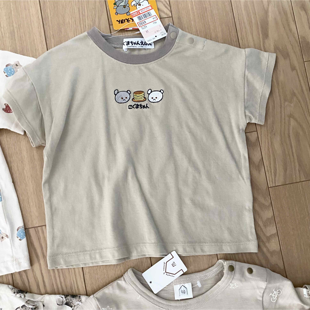 しまむら(シマムラ)の【新品】ベビー服　90cm 半袖Tシャツ　4点セット　D キッズ/ベビー/マタニティのキッズ服男の子用(90cm~)(Tシャツ/カットソー)の商品写真