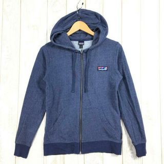 パタゴニア(patagonia)のWOMENs XS  パタゴニア ボードショーツラベル ライトウェイト フルジップ フーディ Board Short Label Lightweight Full-Zip Hoody スウェット パーカー 生産終了モデル 入手困難 PATAGONIA 39505 ネイビー系(その他)