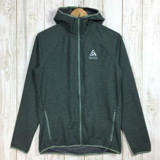 MENs S  オドロ ラン イージー ミッド レイヤー フーディ Run Easy Mid Layer Hoody フリース ジャケット ODLO 313292 グリーン系(その他)