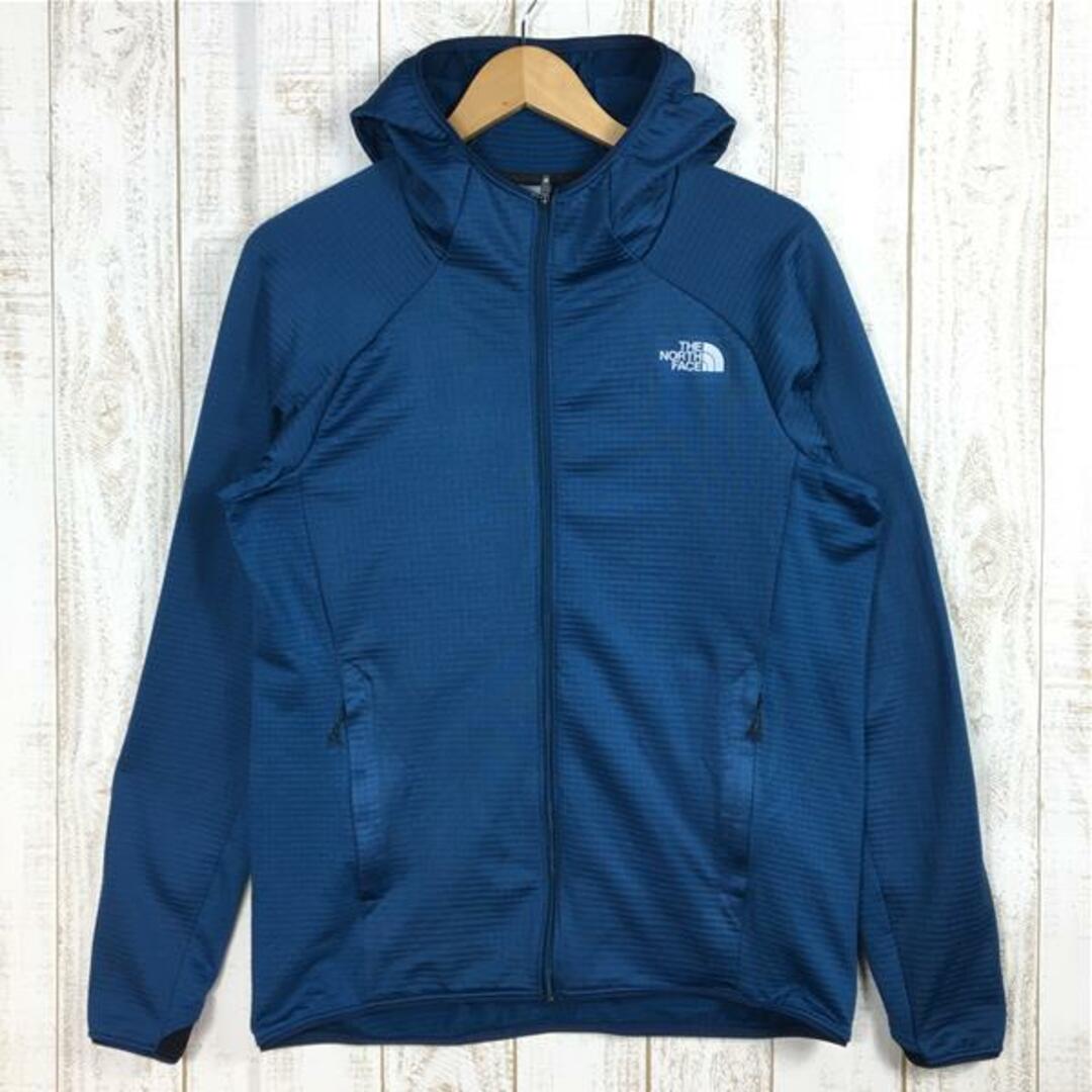 MENs M  ノースフェイス サーマル バーサ グリッド フーディ Thermal Versa Grid Hoodie フリース ジャケット フラッシュドライ NORTH FACE NL72178 ブルー系