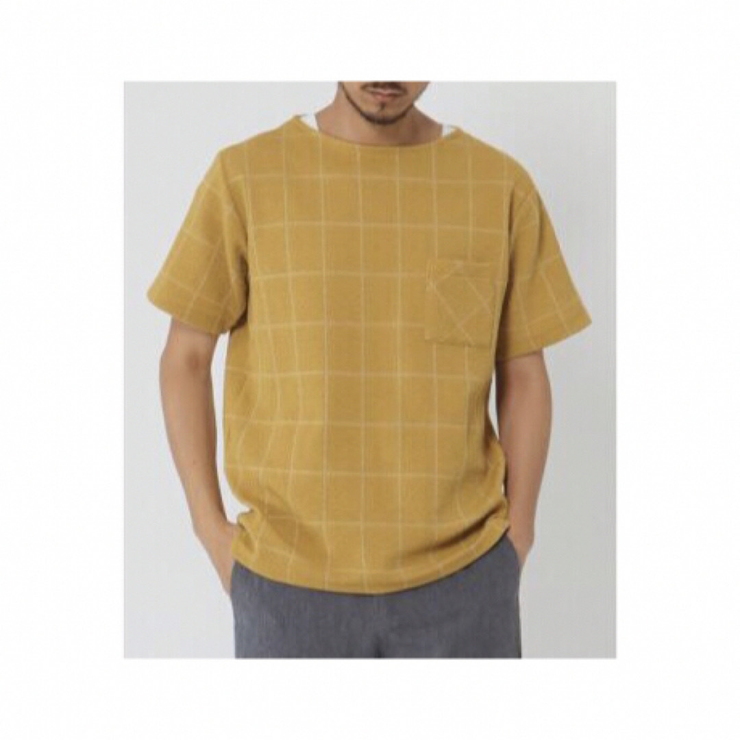 ikka(イッカ)のイッカ ikka ウインドウペンジャガードTシャツ カットソー メンズのトップス(Tシャツ/カットソー(半袖/袖なし))の商品写真