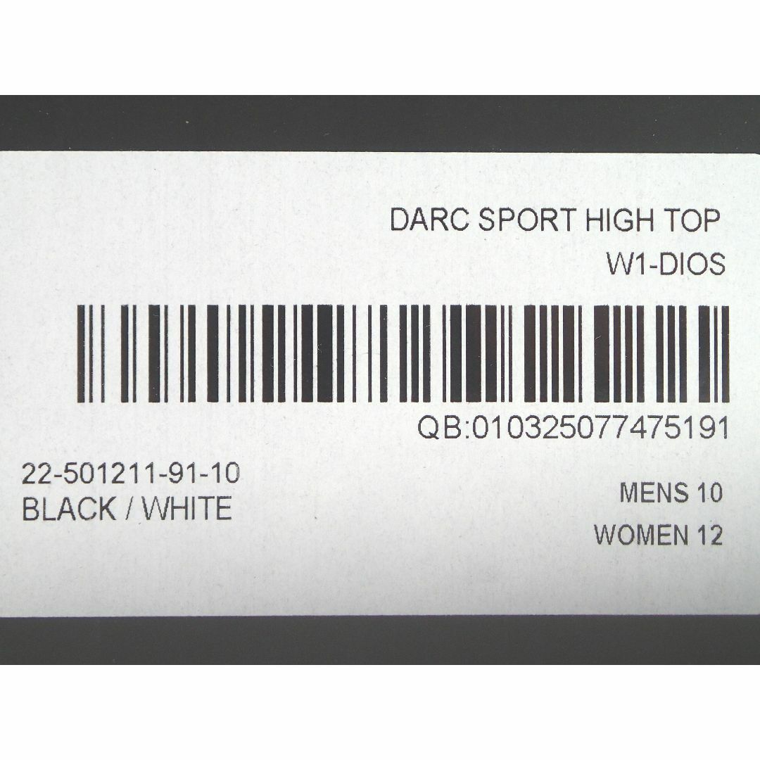 Darc Sport WALK1 DIOS HIGHTOP BK WT 10 靴