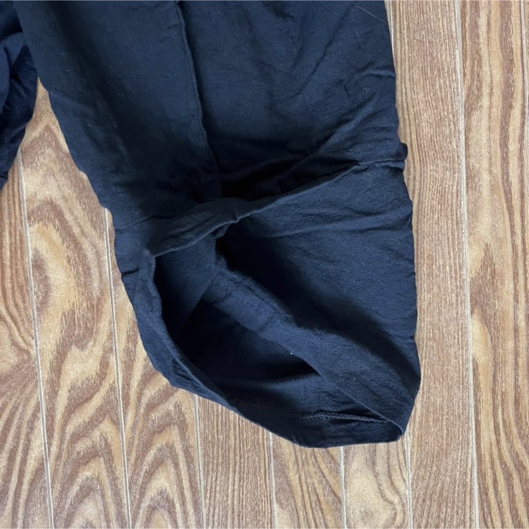 メンズ　サルエルパンツ　ゆったりXLサイズ　サラサラ　ブラック　大きめポケット メンズのパンツ(サルエルパンツ)の商品写真
