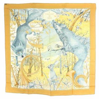 エルメス(Hermes)のエルメス HERMES カレ90 CHASSE au BOIS 森の狩猟(バンダナ/スカーフ)