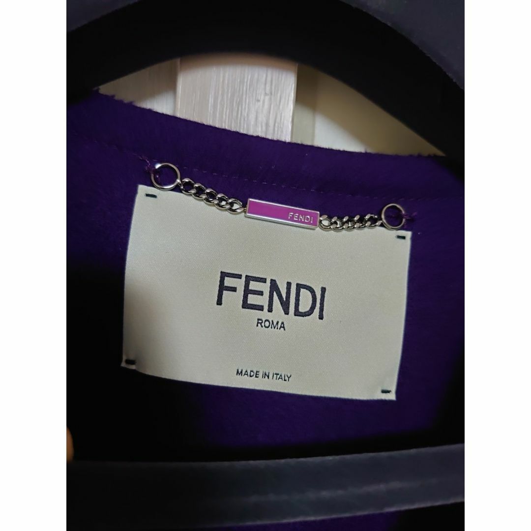 FENDI(フェンディ)のFENDI マルチカラー フォックスファー ポケット ジレ ベスト コート レディースのジャケット/アウター(毛皮/ファーコート)の商品写真