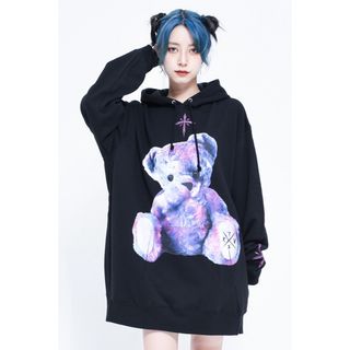 トラヴァストーキョー(TRAVAS TOKYO)のTRAVAS TOKYO Furry bear Hoodie Multi くま(パーカー)