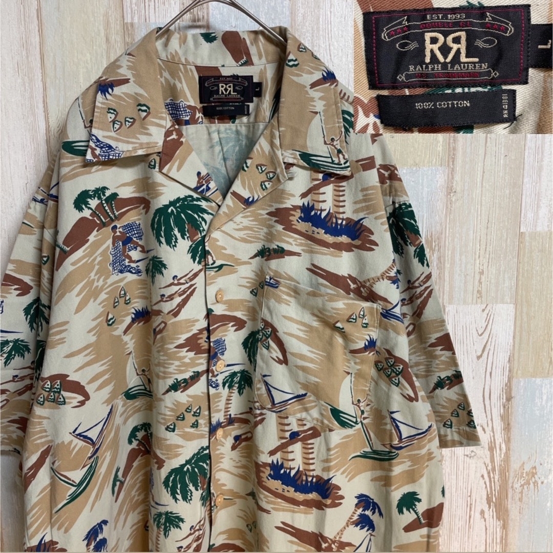 RRL - 【希少】RRL ダブルアールエル 初期 三つ星 アロハシャツ サイズ