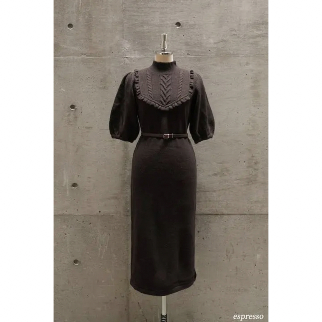 Herlipto Belted Ruffle Cable-Knit Dress | フリマアプリ ラクマ