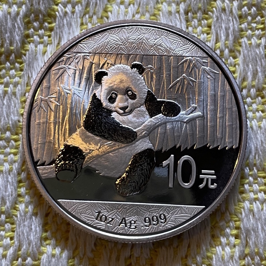 2014年 純銀 パンダ銀貨 1オンス中国 10元 シルバーコイン-