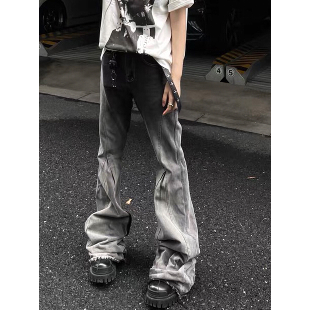 Rick Owens - グラデーション 変形 デザイン フレアパンツ Rick Owens - グラデーション 変形 デザイン フレアパンツ