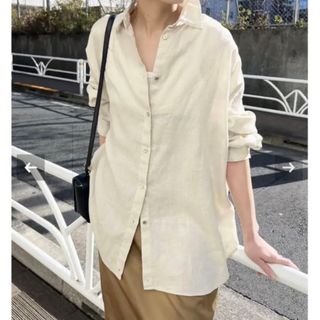 スピックアンドスパン(Spick & Span)のSpick and Span 80リネンカシュクールビッグシャツ(シャツ/ブラウス(長袖/七分))