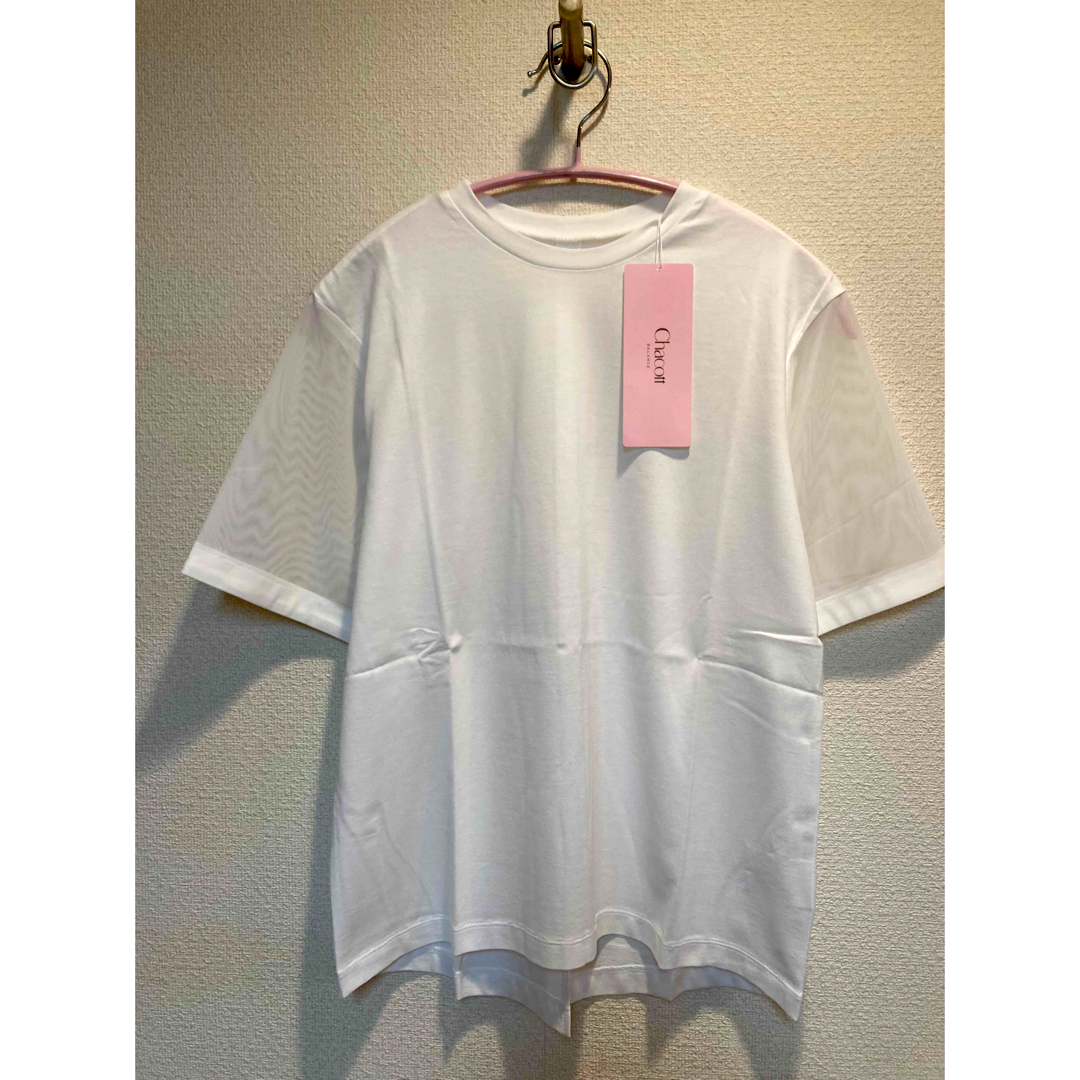 CHACOTT(チャコット)のChacott BALANCE メッシュコンビTシャツ　ホワイト レディースのトップス(Tシャツ(半袖/袖なし))の商品写真