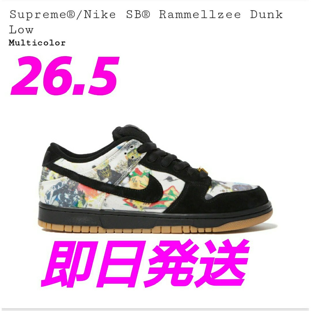 Supreme NIKE SB Dunk Low Rammellzee 26.5