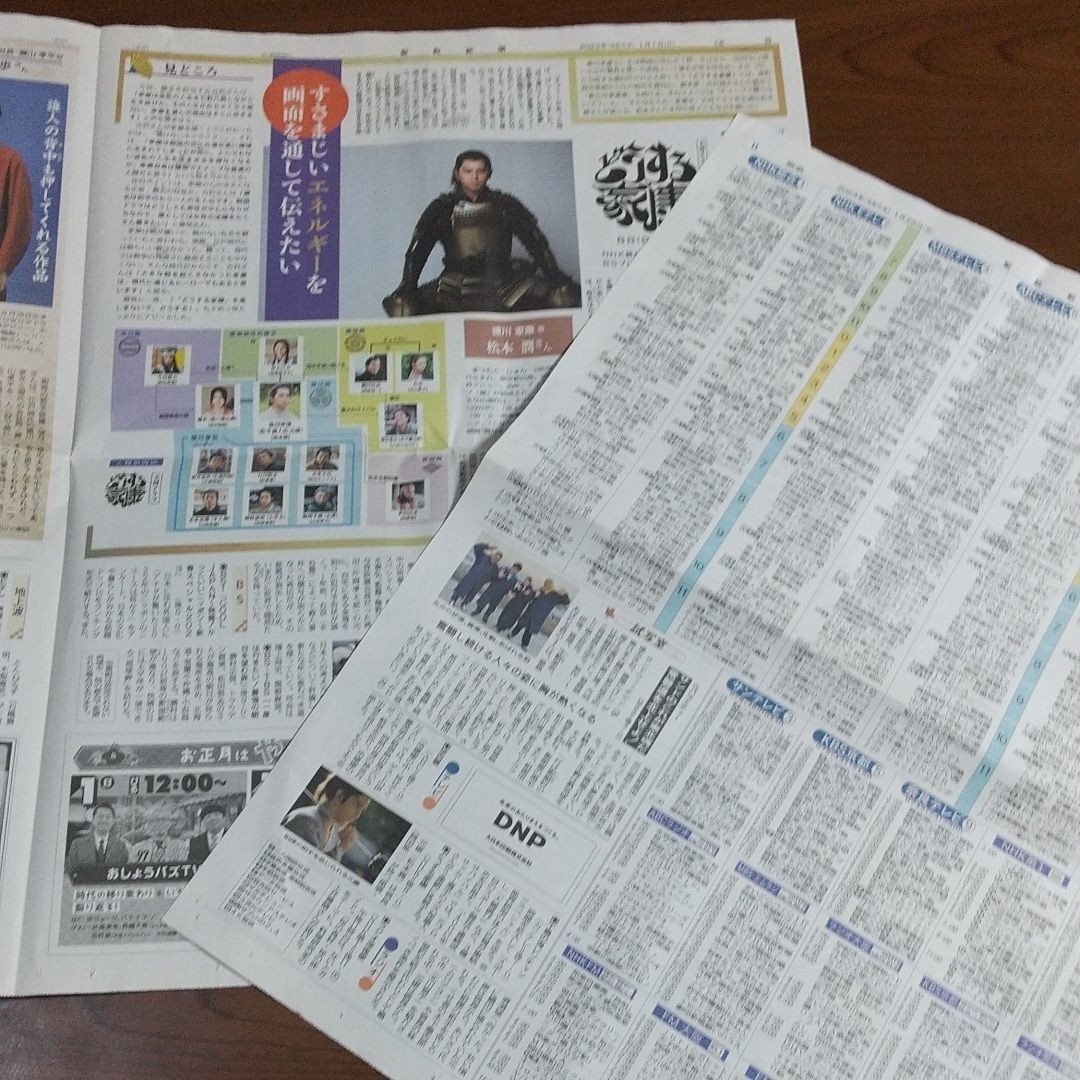 嵐(アラシ)の松本潤 大河ドラマ「どうする家康」新聞 ９紙セット エンタメ/ホビーのコレクション(印刷物)の商品写真