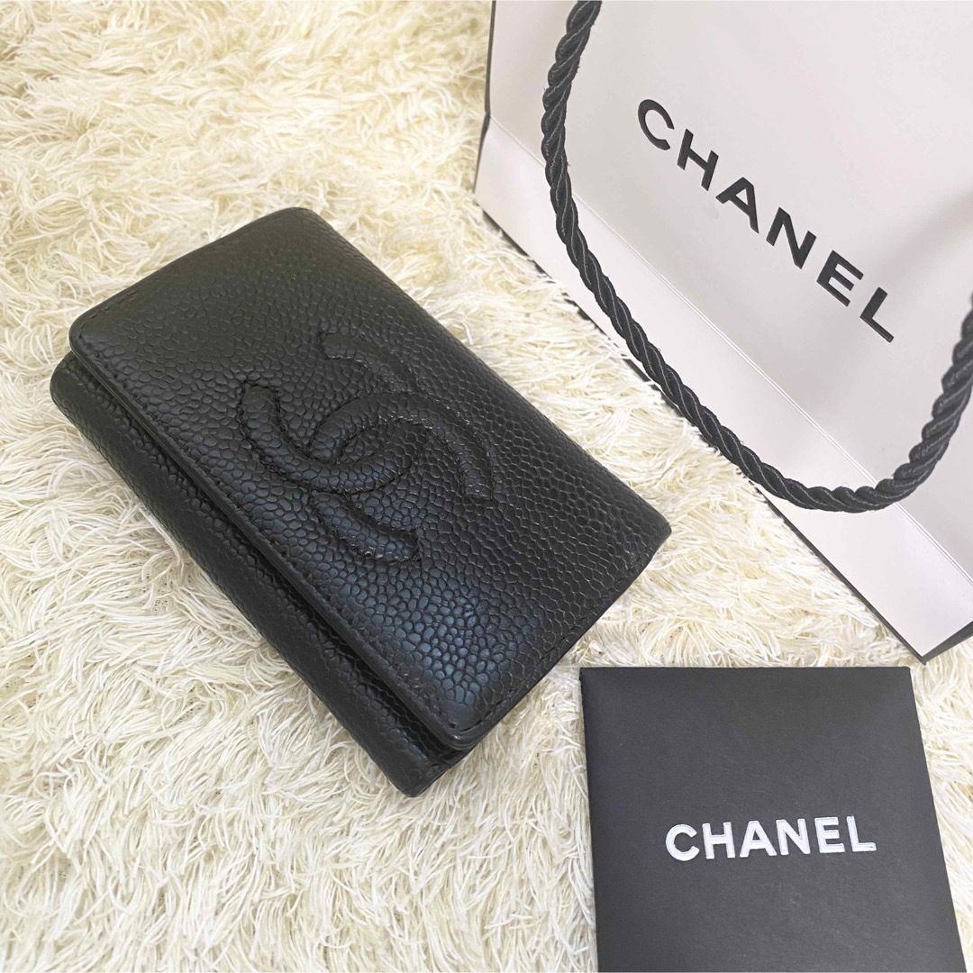 ✨CHANEL✨シャネル 6連 キーケース キャビアスキン ココマーク