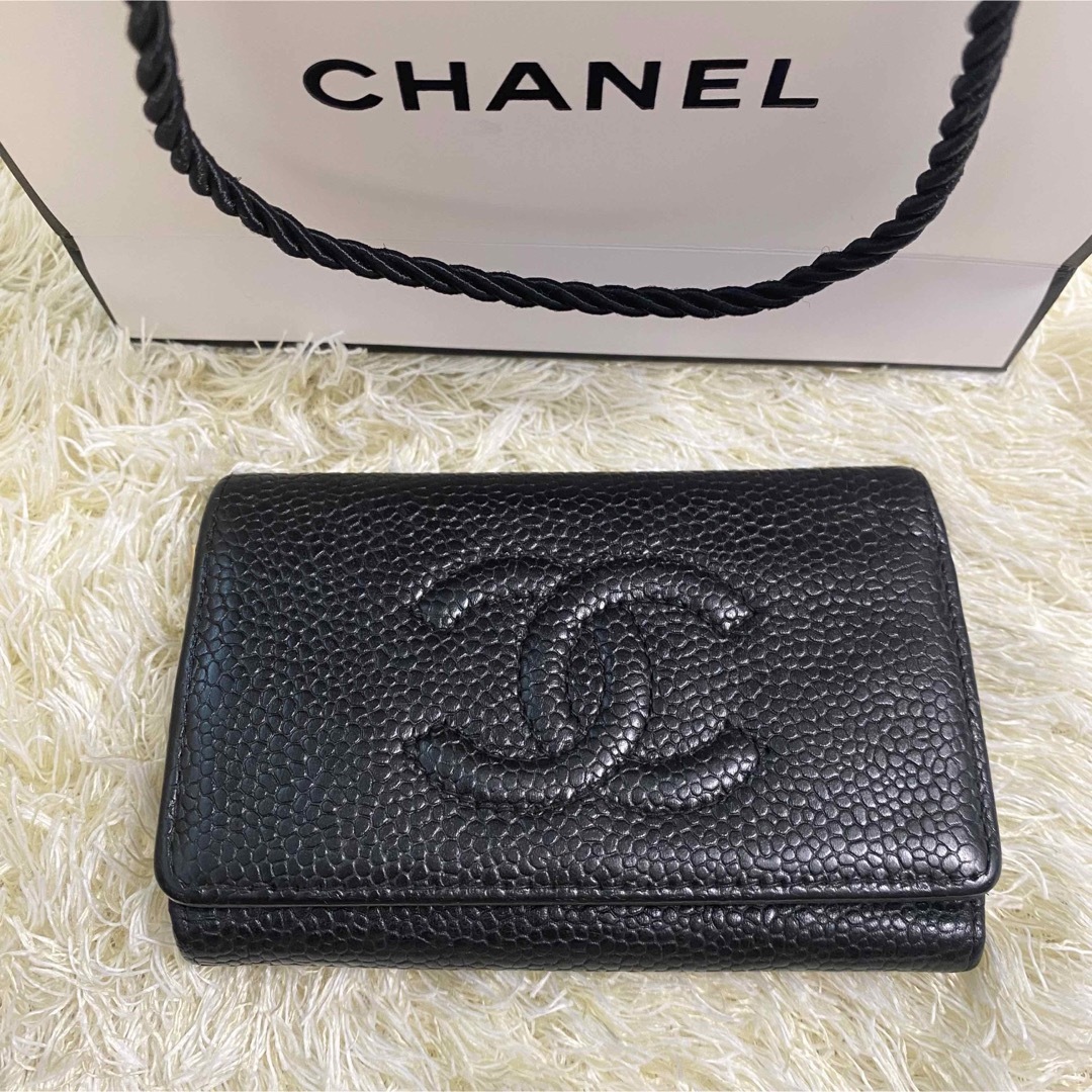 ✨CHANEL✨シャネル 6連 キーケース キャビアスキン ココマーク