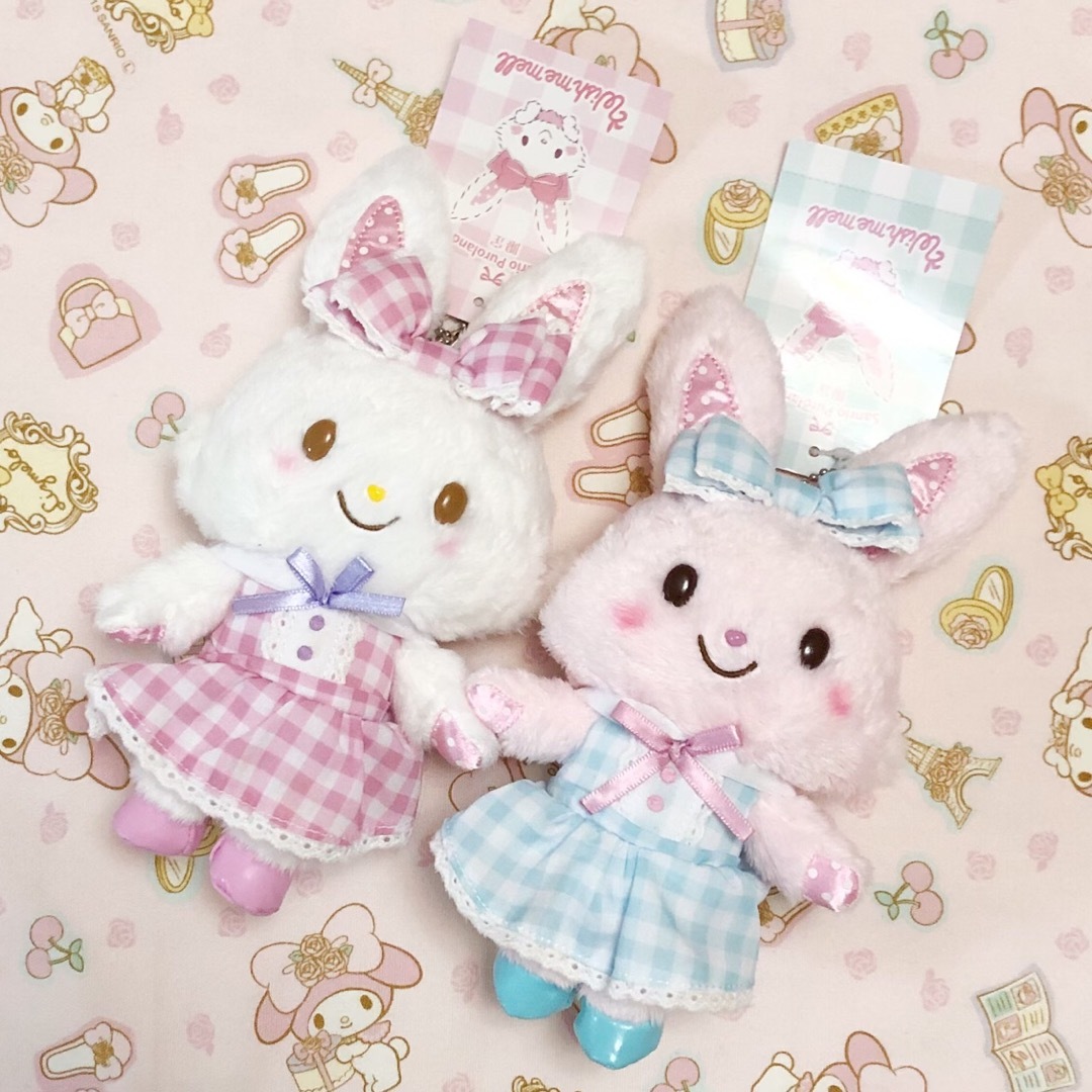 サンリオ(サンリオ)のウィッシュミーメル♡ギンガムチェック♡ピューロランド♡限定♡新品タグ付き エンタメ/ホビーのおもちゃ/ぬいぐるみ(キャラクターグッズ)の商品写真